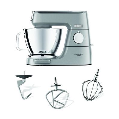 Kenwood Küchenmaschine Chef Titanium KVC65.001WH 1200W LEdstSch Waage+Timer