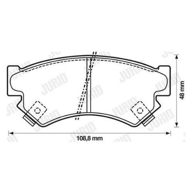 Jurid Bremsbelagsatz 572211J für Subaru Justy I 098646112 LP817 GDB899