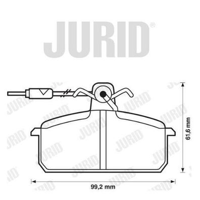 Jurid Bremsbelagsatz 571454J für Lancia Seat 0986424113 LP479 05P140 301129