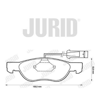 Jurid Bremsbelagsatz 571883D für Alfa Romeo 145 146 Lancia Dedra Delta Fiat