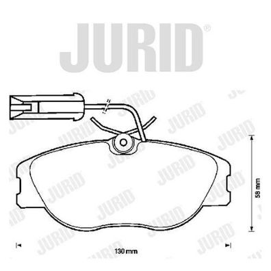 Jurid Bremsbelagsatz 571905J für Alfa Romeo Fiat Lancia 13.0460-2979.2 P23036