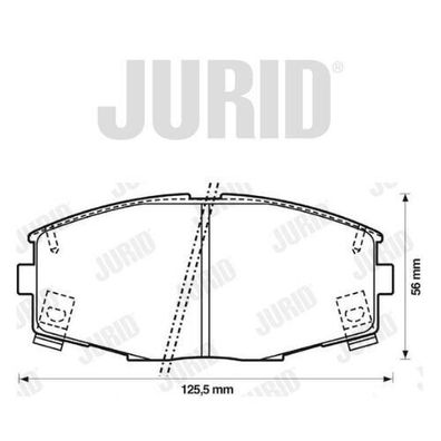 Jurid Bremsbelagsatz 572266J für Toyota Carina II Celica 1.6 Supra 3.0 LP614