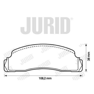 Jurid Bremsbelagsatz 571244D für Ford Fiesta 0.9 1.0 1.1 1.3 986464221 LP110