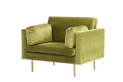 Furnlux Armchair Boom Green & Gold 110cm
