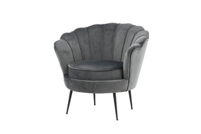 Furnlux Armchair Calais Dark Grey & Black 83cm