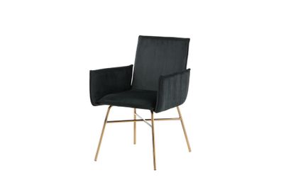 Furnlux Dining Room Chair Petra Black & Gold 57cm