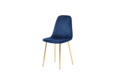 Furnlux Dining Room Chair Polar Blue & Gold 44cm