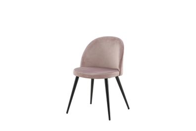 Furnlux Dining Room Chair Velvet Old Pink & Black 50cm