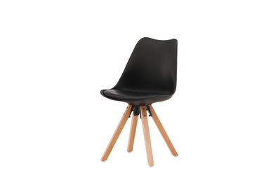 Furnlux Dining Room Chair Zeno Black & Oak 48cm