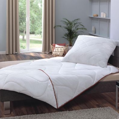 Microfaser Steppbett "Kupfer" 135x200cm Bettdecke Öko Tex ( Ohne Kopfkissen )