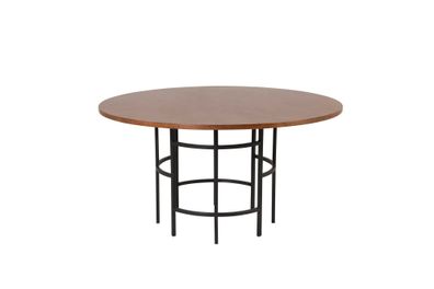 Furnlux Dining Table Copenhagen Walnut & Black 140cm