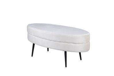 Furnlux Ottoman Otto Creme White & Black 100cm