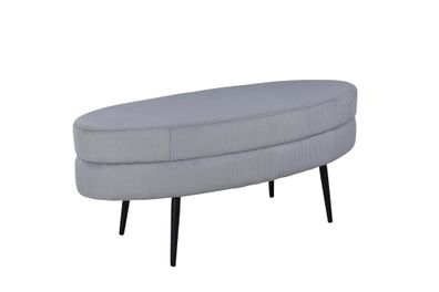 Furnlux Ottoman Otto Light Grey & Black 100cm