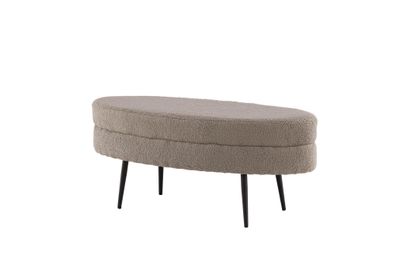 Furnlux Ottoman Otto Grey & Black 100cm
