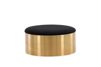 Furnlux Pouf Puff Black & Gold 75cm