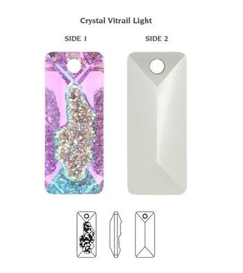 Swarovski® Anhänger Growing Crystal Rectangle Vitrail Light 26mm