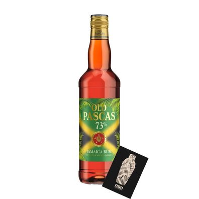 Old Pascas 73% Jamaica Dark Rum 0,7l (73% vol.) inkl. Mixcompany Postkarte- (En