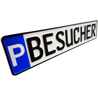 Schild zur Parkplatzkennzeichnung &quot; -BESUCHER&quot; KFZ Normgröß Schild - zum e