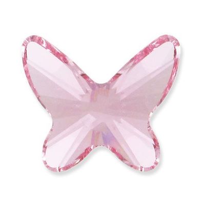 Swarovski® Nail Crystals Flat Butterfly Light Rose 12mm