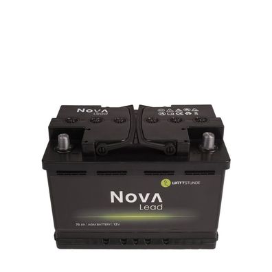 WATTSTUNDE® NOVA Lead 70Ah AGM Caravan Batterie