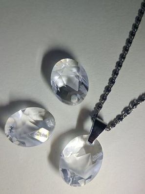 Swarovski® x Jean Paul Gaultier: Anhänger Oval Kaputt Edition Crystal 26mm