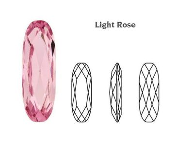 Swarovski® Fancy Oval Classic Light Rose 21x7mm