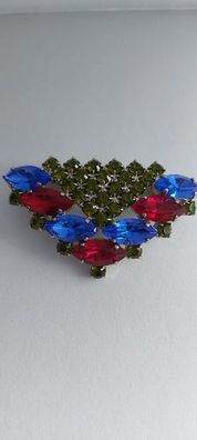 8975 Vintage Brosche made with Swarovski Kristallen 55×35mm