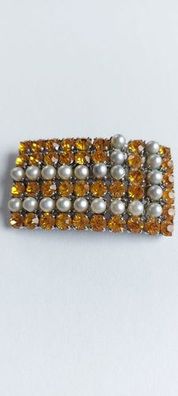 8974 Vintage Brosche made with Swarovski Kristallen 45×25mm