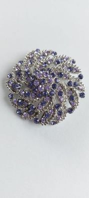 8967 Vintage Brosche made with Swarovski Kristallen 45mm