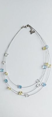 6950 Vintage Necklace mit Swarovski Beads 38cm