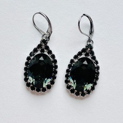 3996 Vintage Earring mit Swarovski Crystals 45cm