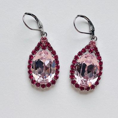 3994 Vintage Earring mit Swarovski Crystals 45cm