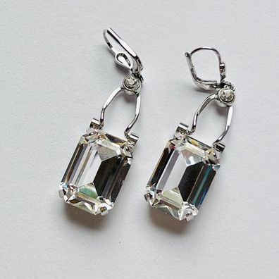 3982 Vintage Earring mit Swarovski Crystals 50mm