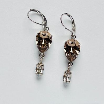 3981 Vintage Earring mit Swarovski Crystals 45mm