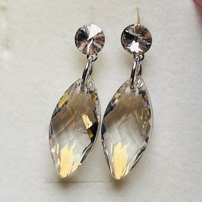 3980 Vintage Earring mit Swarovski Crystals 42mm