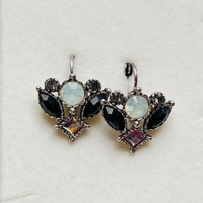 3979 Vintage Earring mit Swarovski Crystals 25mm