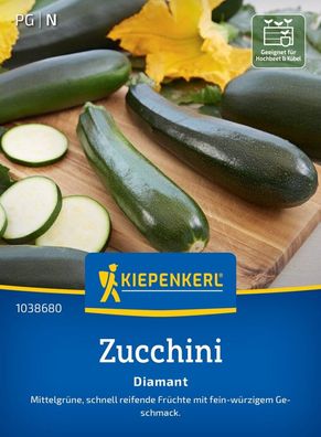 Zucchini Diamant, F1, schnell reifende Früchte mit fein-würzigem Geschmack