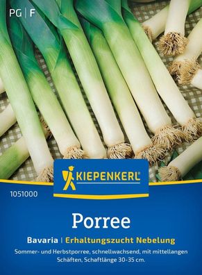 Porree Bavaria, Sommer- und Herbstporree - schnellwachsende Sorte