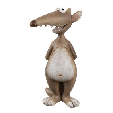 Clayre & Eef Dekorationsfigur Maus 14 cm Braun Kunststoff (Gr. 8x5x14 cm)