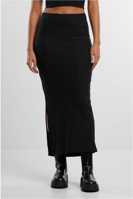 Urban Classics Damen Rock Ladies Rib High Slit Skirt TB6940