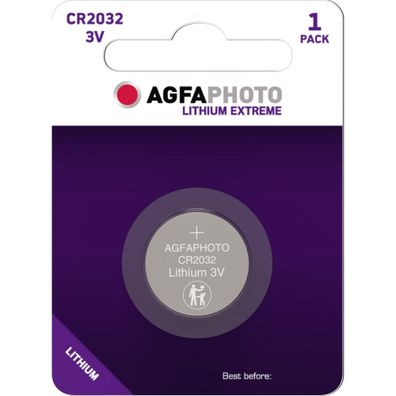 Agfa Photo 150-803432 AgfaPhoto Batterie Knopfzelle CR2032 3.0V Lithium 1St