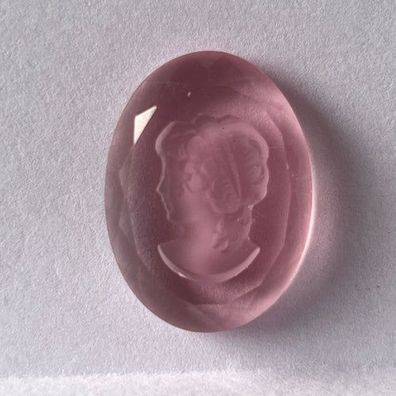 5637 Vintage Camee Cabochon Rose 25mm