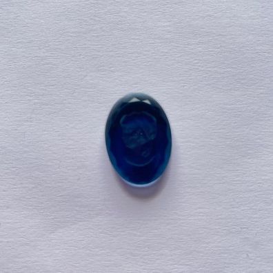 5636 Vintage Camee Cabochon Rauchblau 25mm