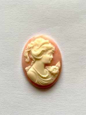 5667 Vintage Rosa Camee Cabochon 40mm