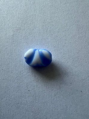 5672 Vintage Acryl Glasur Perlen blau 12mm