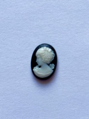 5778 Vintage Camee Cabochon Dunkelblau 14mm