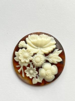 1069 Vintage Kunstmarmor Camee Cabochon 35mm