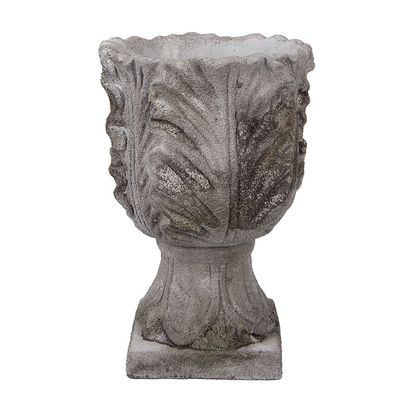 Clayre & Eef Blumentopf Ø 16x24 cm Grau Stein (Gr. Ø 16x24 cm)