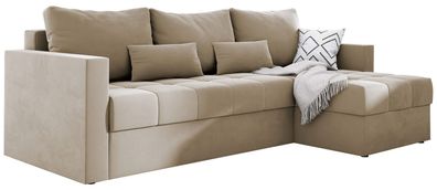 Ecksofa MIO Eckcouch L-Form 140x220 cm Polsterecke mit Schlaffunktion und Bettkasten