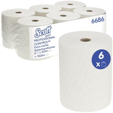 Scott Handtuchrolle Extra Strong 6686 304m weiß 6 St./Pack